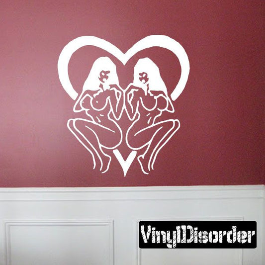 Image of Nude Women with Heart Decal