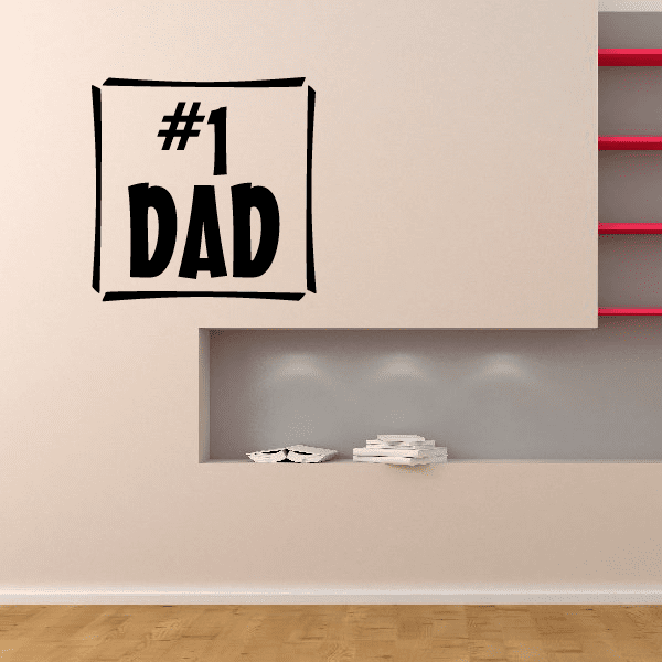 Image of Number 1 dad Decal