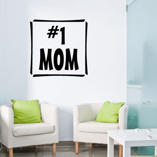 Image of Number 1 Mom Decal