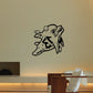Numbered bubble dolphin wall decal with line-art dolphin graphic