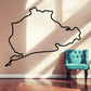 Black Nürburgring circuit outline decal