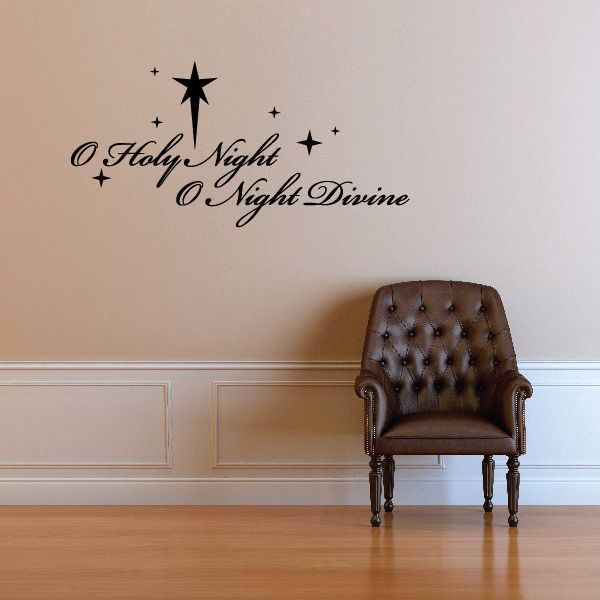 Image of O Holy Night Quote Decal