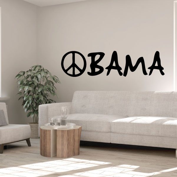 Image of Obama Peace Decal