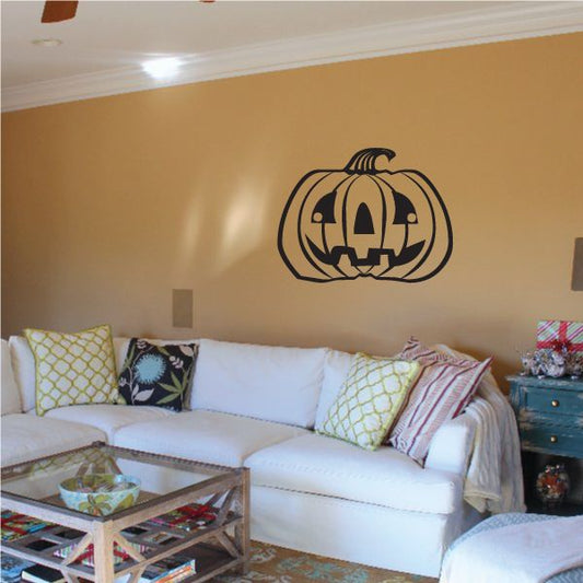 Image of Oblong Jack-o-Lantern Decal