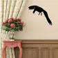 Crow silhouette wall decal, black bird shape