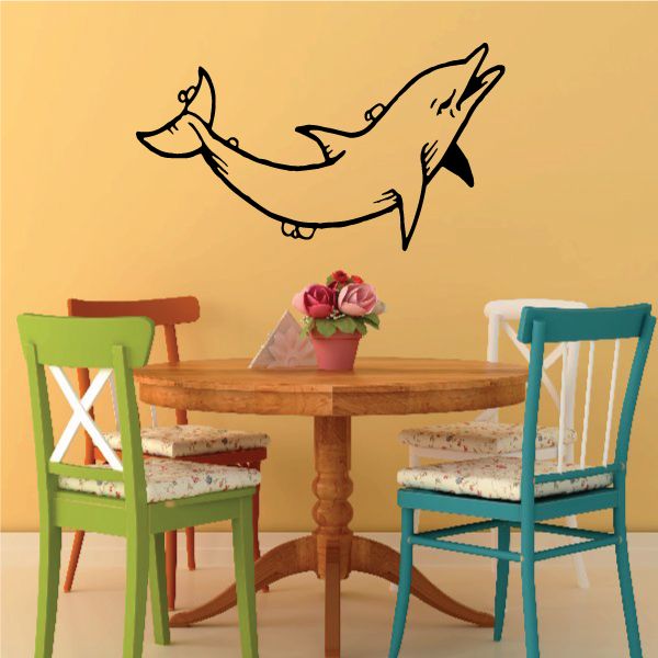 Image of Ocean Bubbles Dolphin Decal