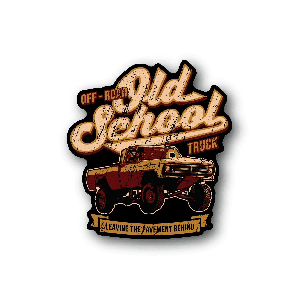 Image of Off Road Old School Truck Sticker