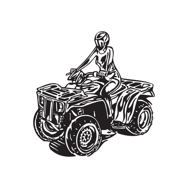 Image of Offroad ATV Wall Decal - Vinyl Decal - Car Decal - DC 001