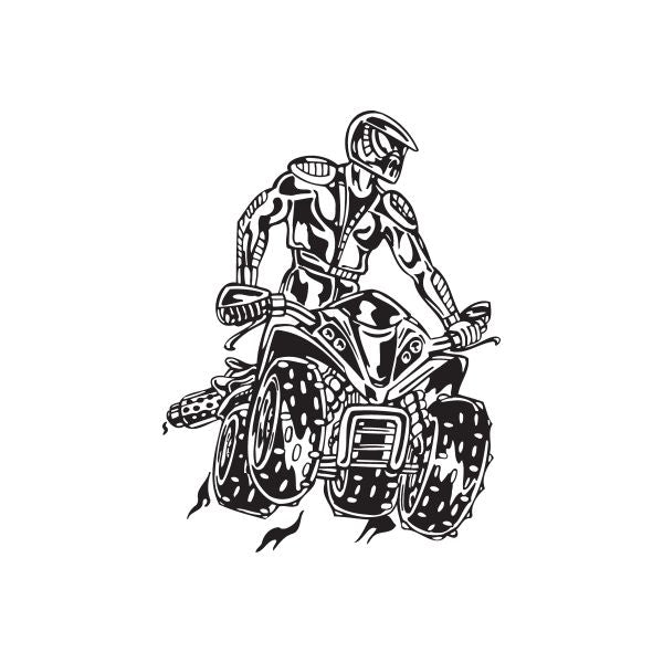 Image of Offroad ATV Wall Decal - Vinyl Decal - Car Decal - DC 011