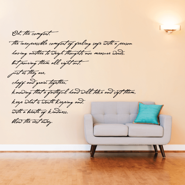 Image of Oh the comfort Wall Decal