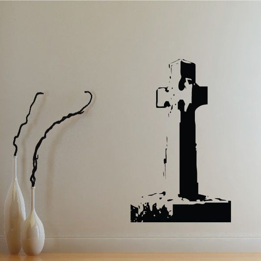 Image of Old Cross Headstone Decal