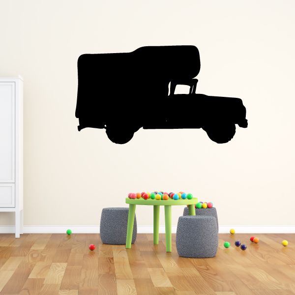 Black old farm truck wall decal silhouette