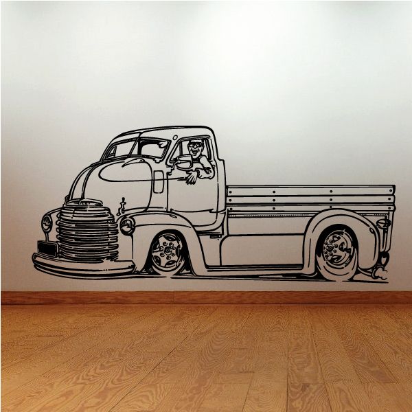 Image of Old Truck Wall Decal - Vinyl Decal - Car Decal - MC70