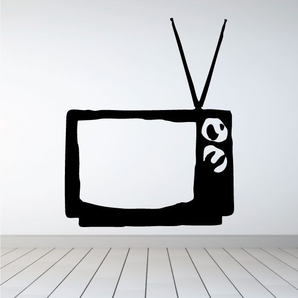 Image of Old Tv JC001 Vinyl Decal Great For Cars Or Walls Sticker