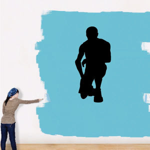 Praying silhouette decal of a person on one knee
