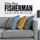 Fishing pole wall decal text: One fine FISHERMAN and catch of his life