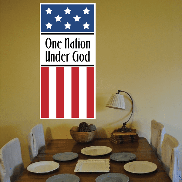 Image of One Nation Under God Printed Die Cut Decal