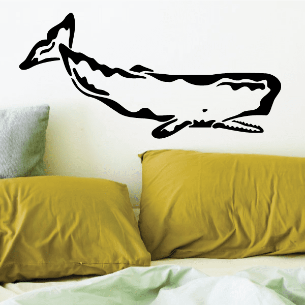 Image of Open Mouth Sperm Whale Decal