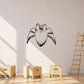 Black dove with heart and open wings wall decal