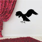 Black crow silhouette wall decal with open wings