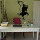 Open-wing raven decal, black bird silhouette with spread wings