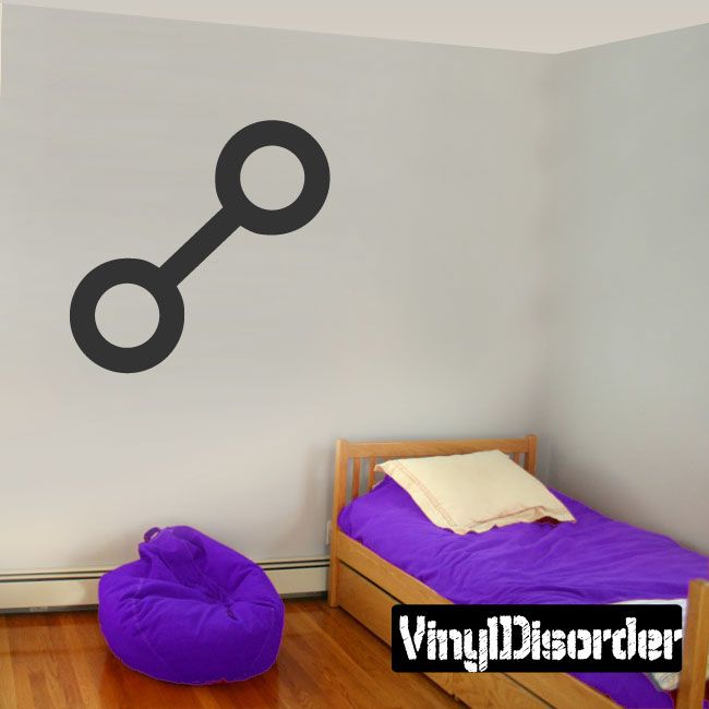 Astrological symbol decal: two connected circles in black
