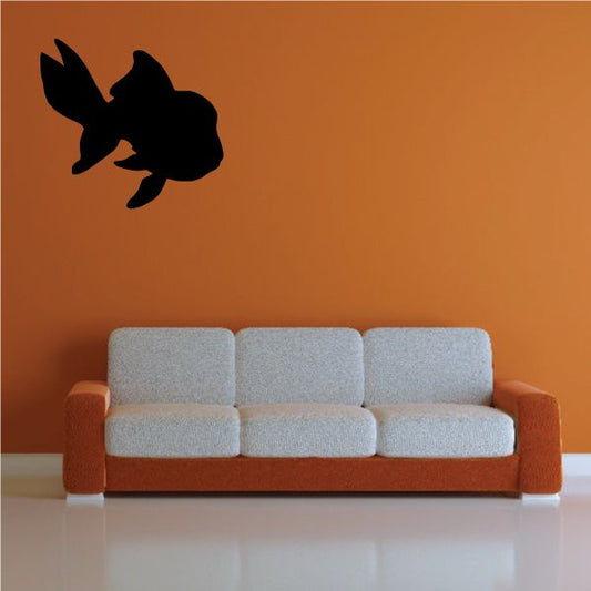 Image of Oranda Goldfish Swimming Silhouette Decal