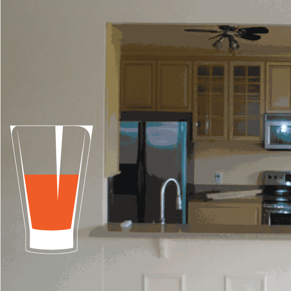 Image of Orange Drinking Glass Sticker