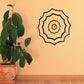 Spider web decal with orb center pattern, black outline