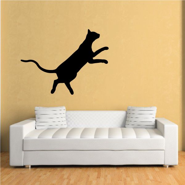 Image of Oriental Cat Leaping Decal