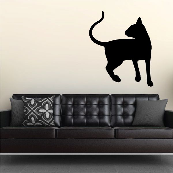 Image of Oriental Cat Looking Decal