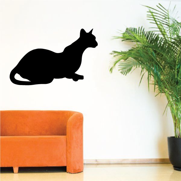 Image of Oriental Cat Resting Decal