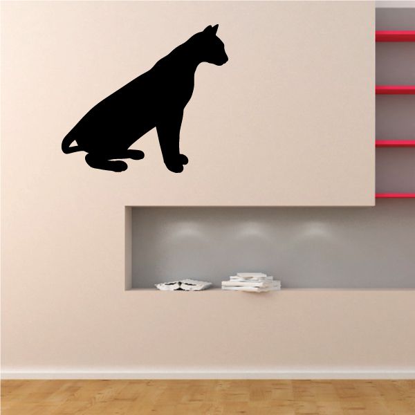 Image of Oriental Cat Sitting Up Decal