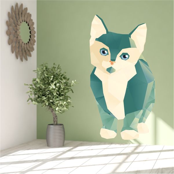 Image of Origami Cat Sticker