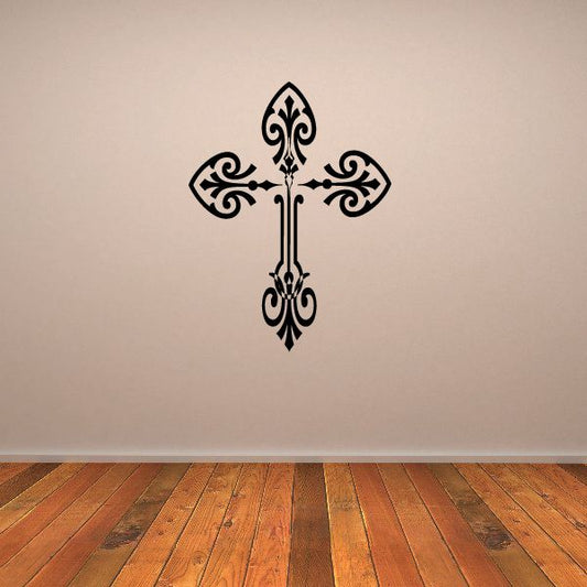 Image of Ornate Filligree Cross Decal