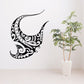 Ornate stingray wall decal, black tribal-style swirl design