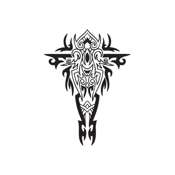 Image of Ornate Tribal Cross Decal