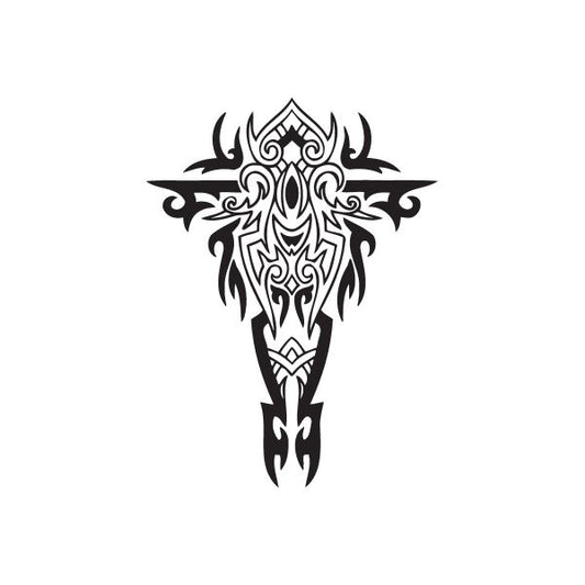 Image of Ornate Tribal Cross Decal