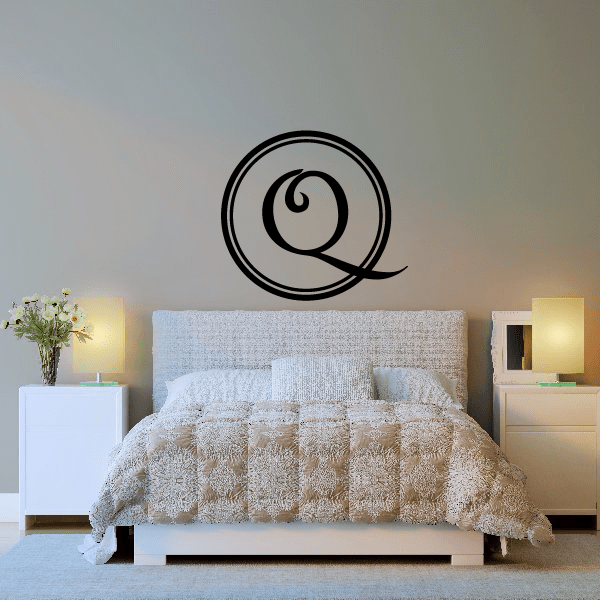 Image of Outlined Circle Monogram Decal