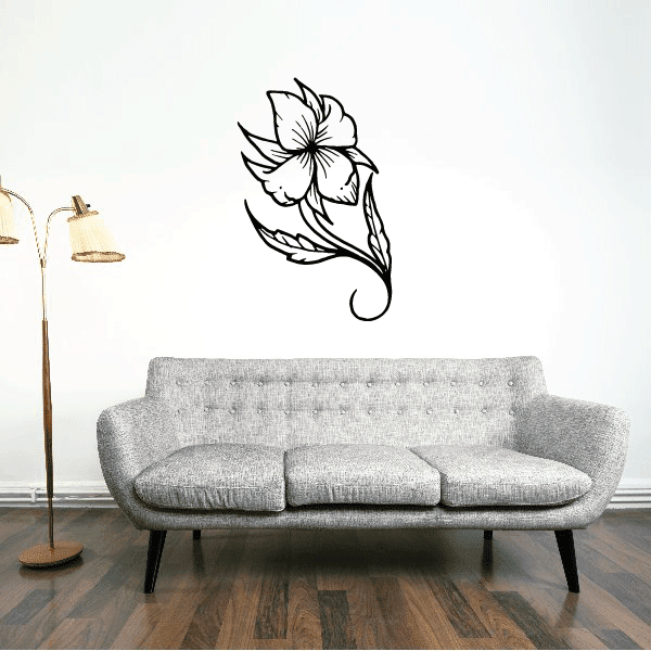 Image of Outlined Flower Decals