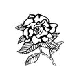 Image of Outlined Flower Decals