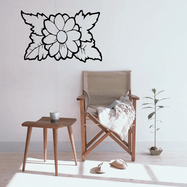 Image of Outlined Flower Decals