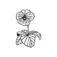 Image of Outlined Flower Decals