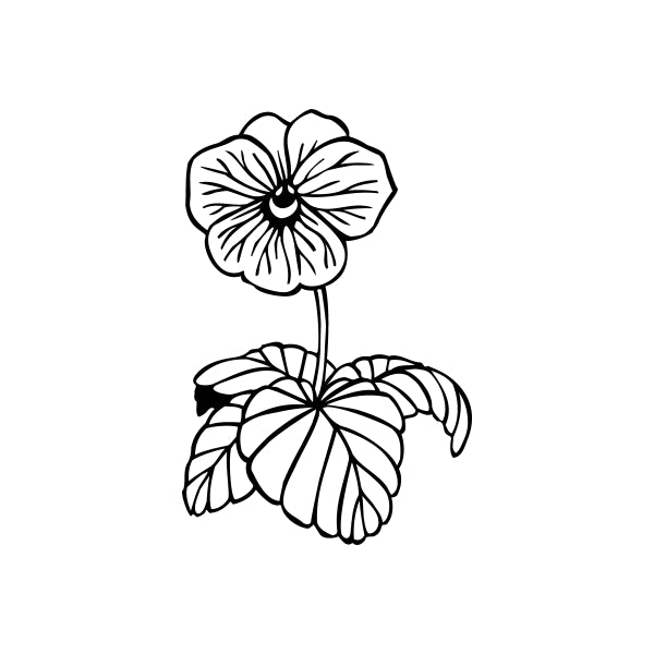 Image of Outlined Flower Decals