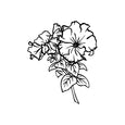 Image of Outlined Flower Decals