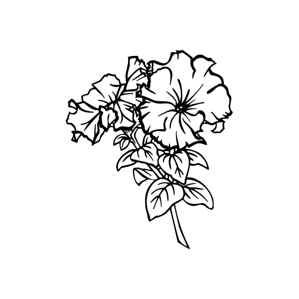 Image of Outlined Flower Decals