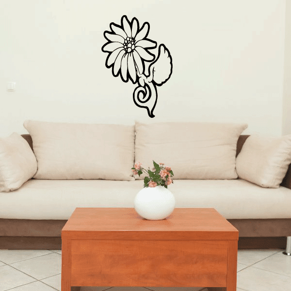 Image of Outlined Flower Decals