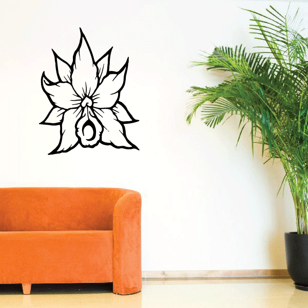 Image of Outlined Flower Decals