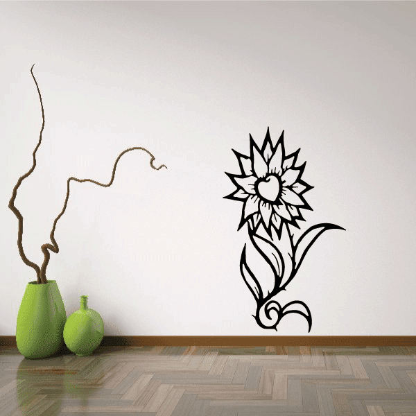 Image of Outlined Flower Decals