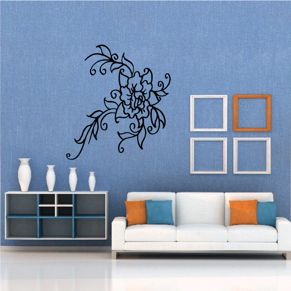 Image of Outlined Flower Decals